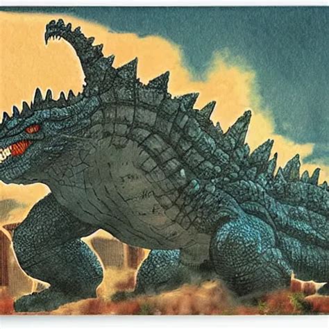 showa godzilla by renato casaro | Stable Diffusion