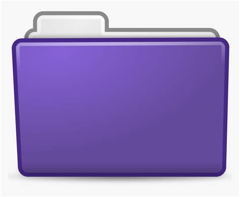 Violet Folder Icon - Purple File Folder Clipart, HD Png Download - kindpng