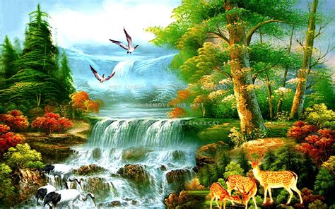 Waterfall Art Wallpapers - Top Free Waterfall Art Backgrounds ...