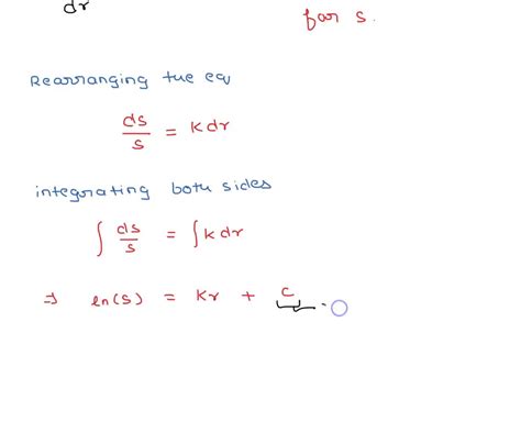 SOLVED: Solve the given differential equation by separation of variables dS kS dr