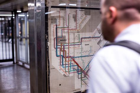 Massimo Vignelli NYC transit map uncovered in a Midtown subway station ...