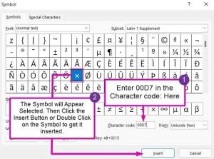 × | Multiplication Symbol (Meaning, How To Type on Keyboard, & More ...