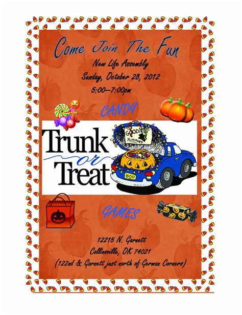 Trunk Party Invitation Templates New Trunk or Treat Fall Festival ...