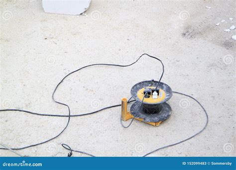 Construction Electric Tools are on a Concrete Screed Stock Image ...