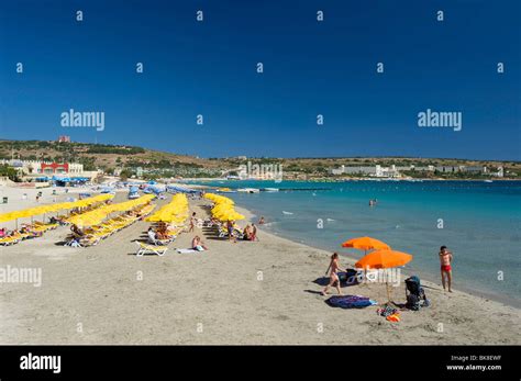 Mellieha Beach, Malta, Europe Stock Photo - Alamy