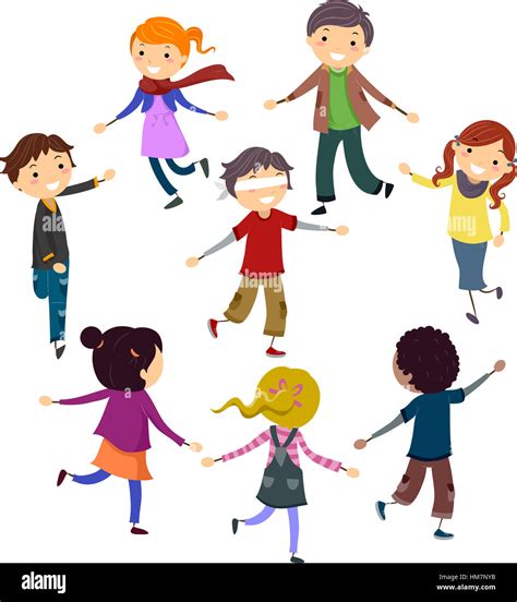 Kids Playing Tag Clipart