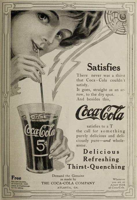 Coca-Cola Ad circa 1911 - Woman Enjoying Coke