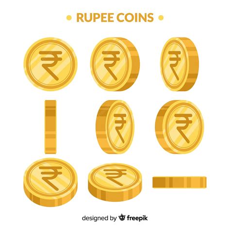 Free Vector | Indian rupee coin set