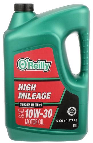 O'Reilly Conventional High Mileage Motor Oil 10W-30 5 Quart 74802 | O'