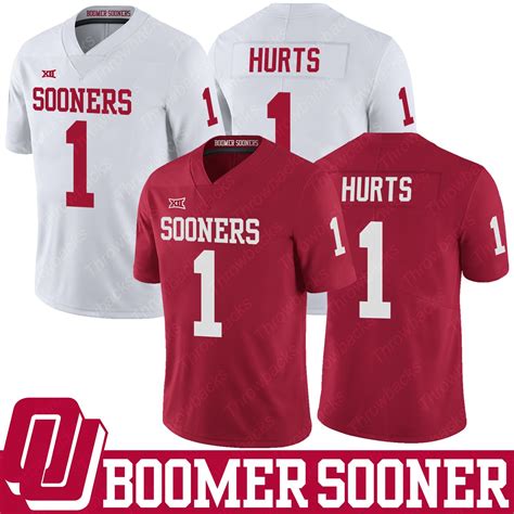 2020 1 Jalen Hurts Oklahoma Sooners Jersey NCAA College Football ...