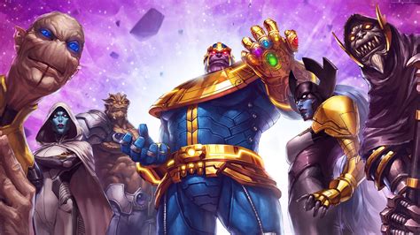 Thanos and Black Order Poster Marvel Contest of Champions Wallpaper, HD Games 4K Wallpapers ...