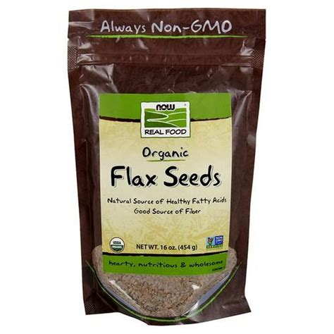 NOW Foods Organic Flax Seeds, 16 Oz - Walmart.com - Walmart.com