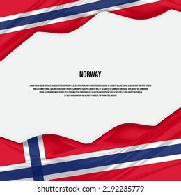 Norway Flag Design Waving Norwegian Flag Stock Vector (Royalty Free ...