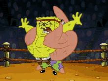 Spongebob Patrick GIF - Spongebob Patrick Wrestling - Scopri e ...