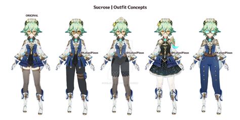 Genshin Outfits: Sucrose by kailanipinon on DeviantArt