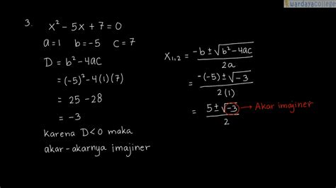 Contoh Soal Nilai Diskriminan Dari Persamaan Kuadrat Beserta - Riset