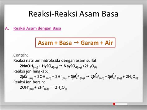 Reaksi Asam Basa dan Perhitungannya ~ Pojok Kimia