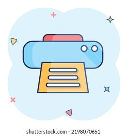 Vector Cartoon Printer Icon Comic Style Stock Vector (Royalty Free) 2198070651 | Shutterstock