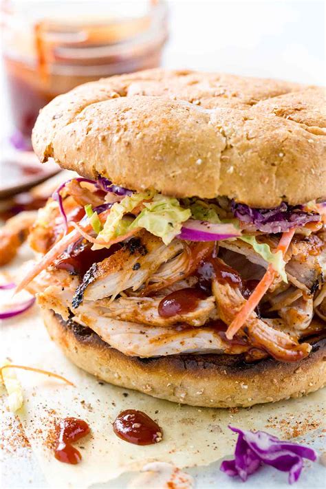 Pulled Chicken Sandwiches with Coleslaw - Jessica Gavin