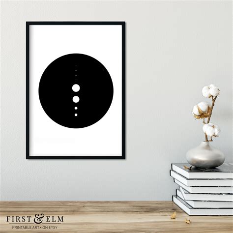 Solar System Poster Planets to Scale Art Outer Space Décor | Etsy