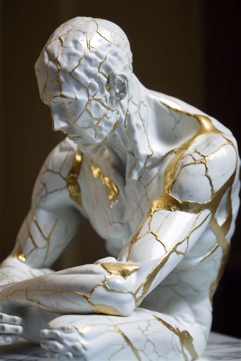 kintsugi statue | Kintsugi art, Aesthetic art, Ceramic sculpture