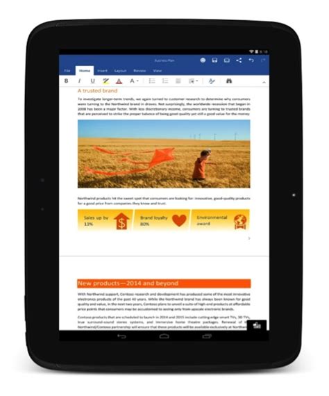 Microsoft Office for Android tablets exits preview, available for download