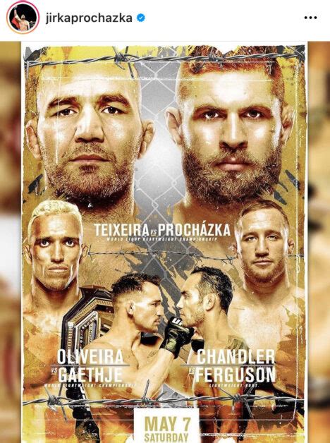 Jiri Prochazka leaks UFC 274 fight card — and now fans are super hyped