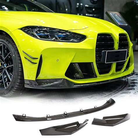 Buy Dry Carbon Fiber Front Lip Fits for BMW 3 4 Series G80 M3 G82 M4 2Door 4Door 2021-2022 Front ...