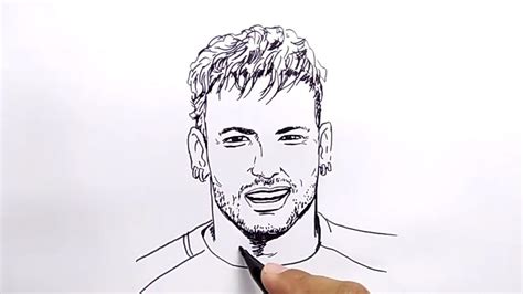 How to draw NEYMAR / NO PENCIL, NO ERASER, / Tutorial step by step ...