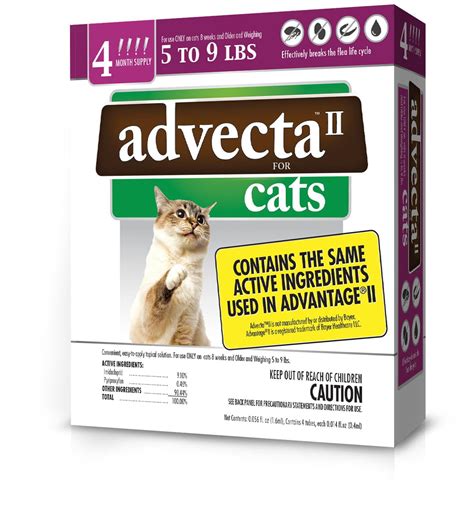 Advecta II Flea Treatment for Small Cat, 4 Monthly Treatments - Walmart.com