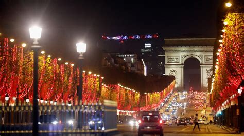 Paris's Champs-Élysées switches on its Christmas lights