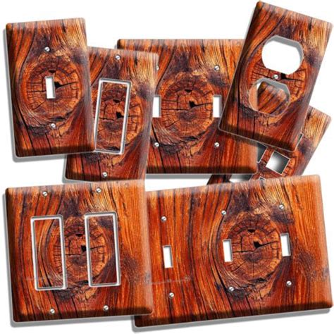 RUSTED OLD WOOD EYE RUSTIC LIGHT SWITCH WALL PLATES OUTLET KITCHEN LOG CABIN ART | eBay | Plates ...