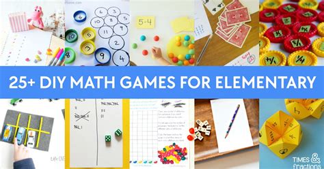 25+ Fun DIY Math Games for Elementary Students