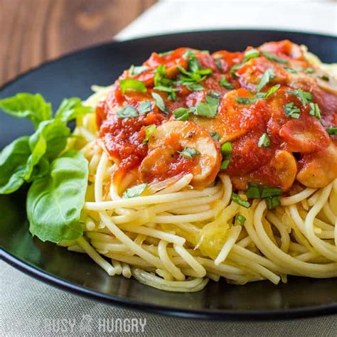 Healthier Spaghetti Dinner - Dizzy Busy and Hungry!