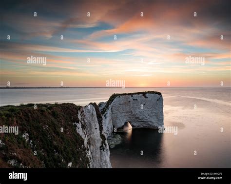 Sunrise at Old Harry Rocks Stock Photo - Alamy