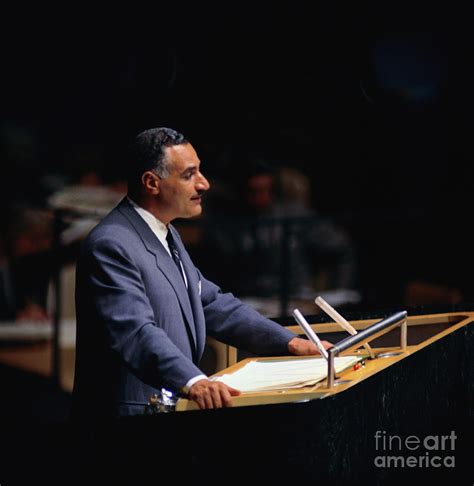 Gamal Abdel Nasser Speaking At Podium Photograph by Bettmann - Fine Art America