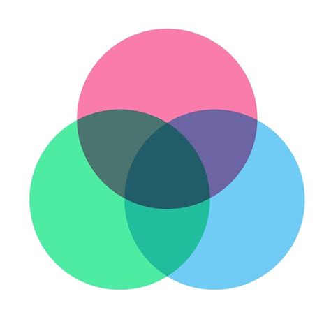 Premium Vector | Venn diagram template color style