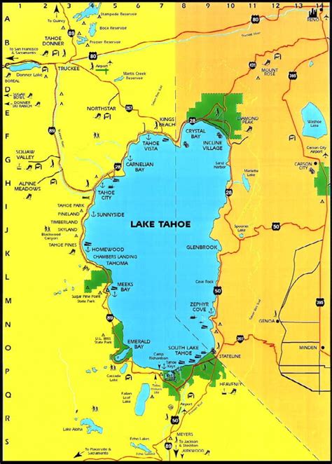 Printable Map Of Lake Tahoe | Free Printable Maps