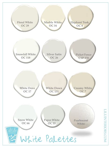 Winter White Color Palettes- According to LiLu Interiors | White paint colors, Best white paint ...