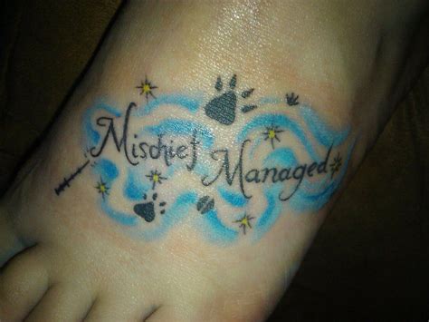 Mischief Managed tattoo | Mischief managed tattoo, Tattoos, Cool tattoos