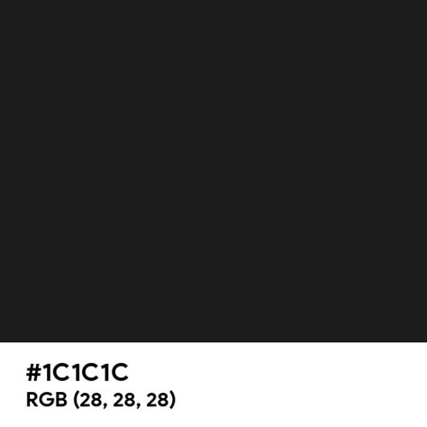 Classic Matte Black color hex code is #1C1C1C