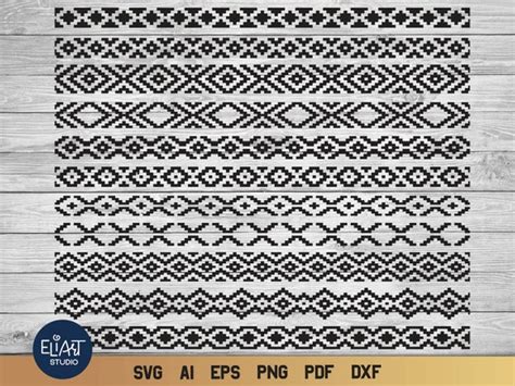 Guarda Pampas SVG Borders Tribal Pattern SVG Argentinian - Etsy India