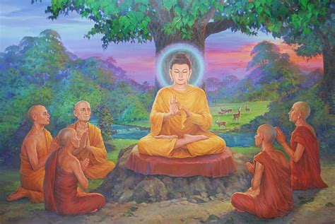 Gauthama Buddha,: The Buddha set the Dhammachakka rolling................