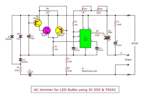 Light Dimmer Circuit Wiring Diagram