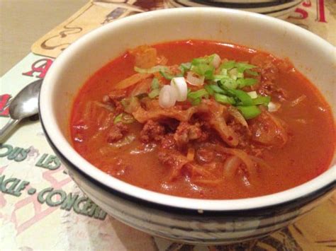 Korean food photo: Kimchi Soup with minced beef on Maangchi.com