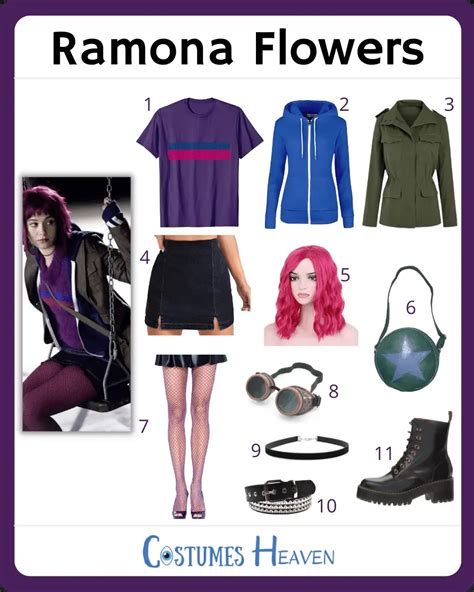 Ramona Flowers Costume For Cosplay & Halloween 2024