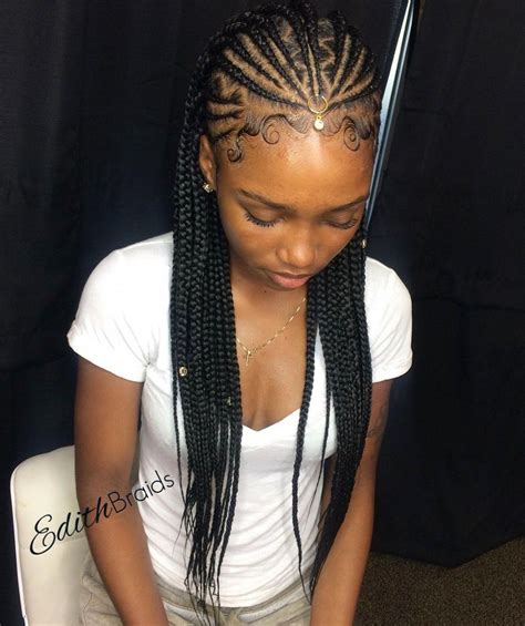 One-Point Fulani Braids with Zigzag Parts | Braided hairstyles, Fulani braids, Natural hair styles