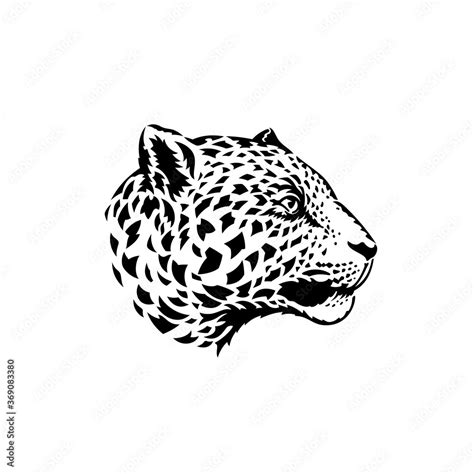 Jaguar Head. Silhouette Vector Illustration Stock Vector | Adobe Stock