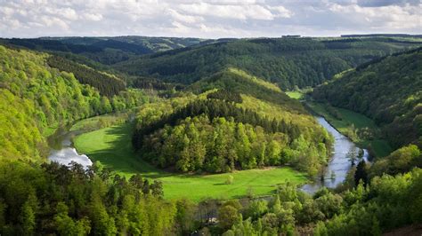 Le Tombeau du Géant (The Giant's Tomb) on Semois river loop, Botassart, Ardennes, Wallonia ...