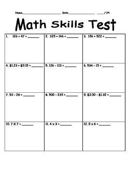 Basic Math Skills Worksheets